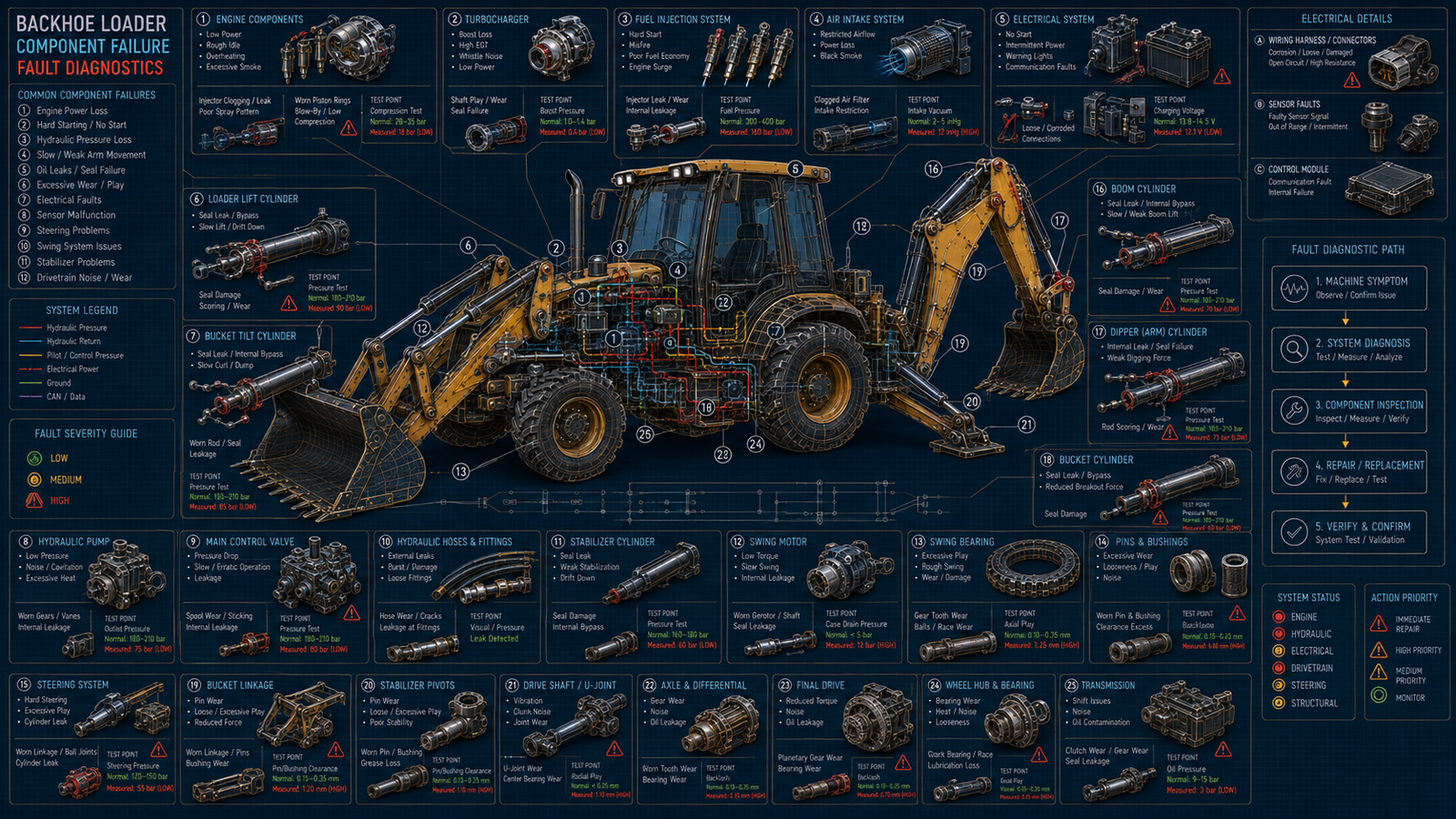 Backhoe Loader Componet Failure