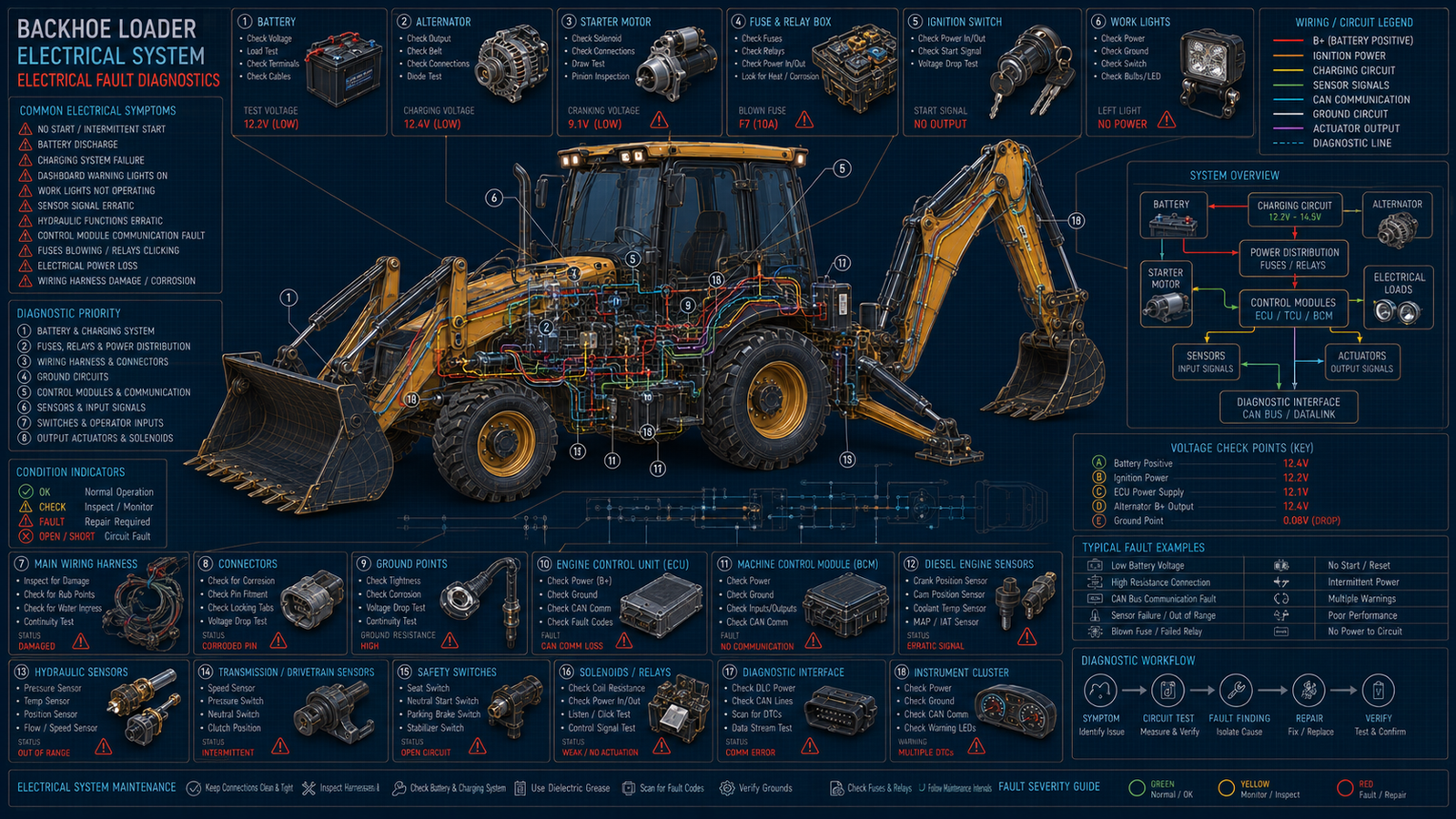 Backhoe Loader Electrical System