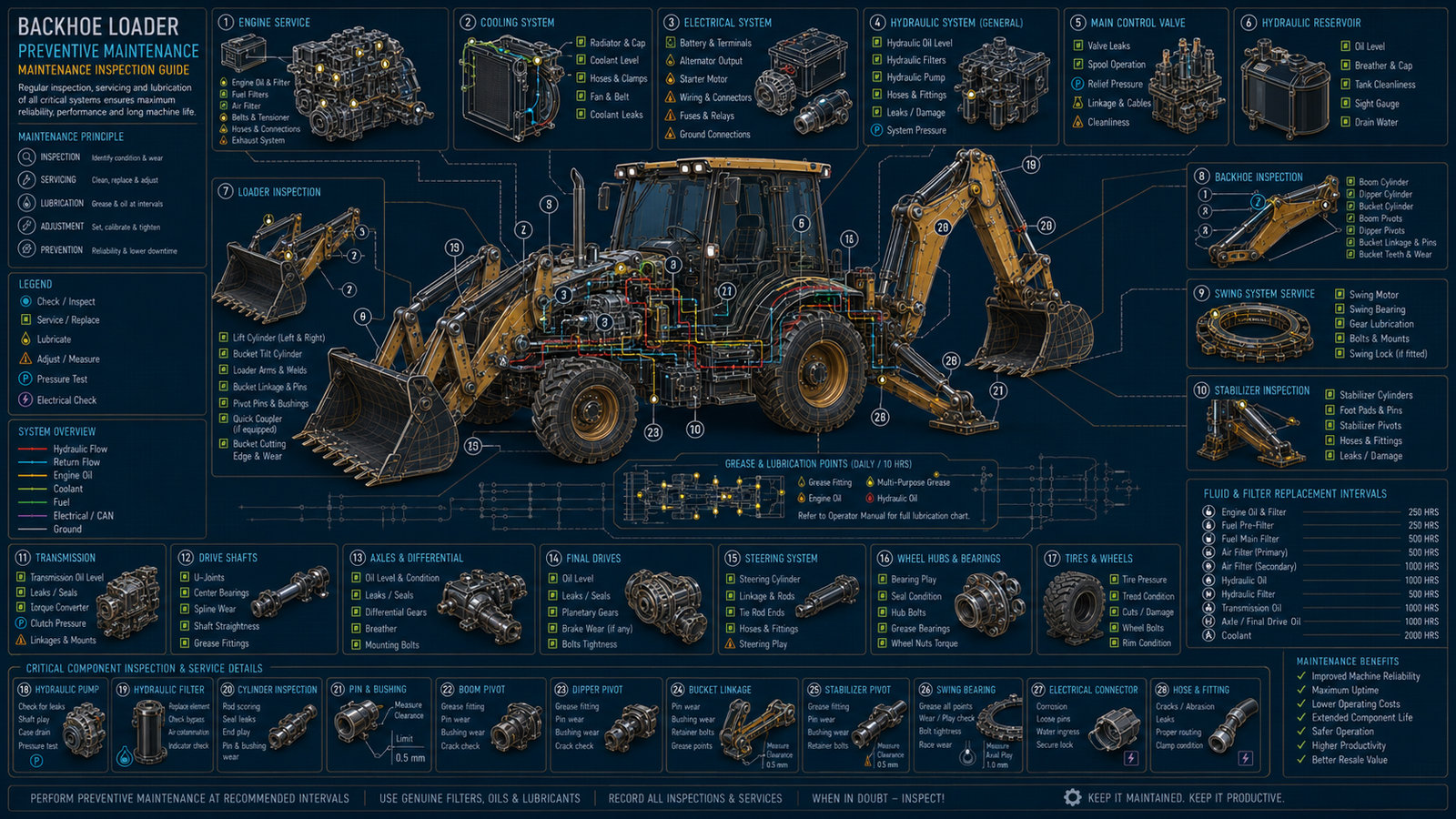 Backhoe Loader Preventive Maintenance