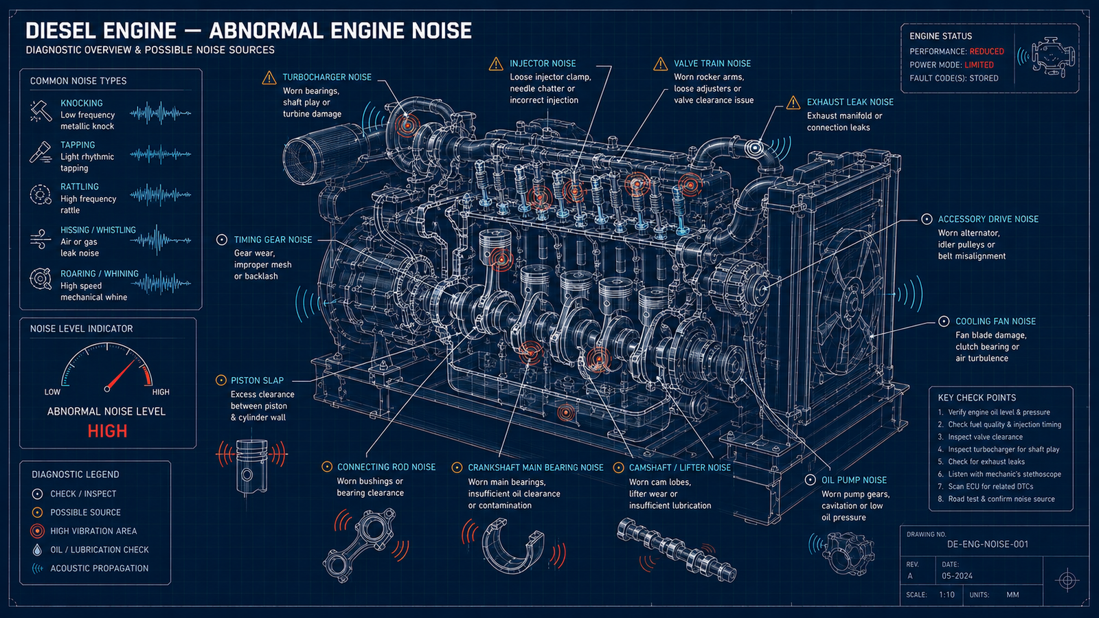 Diesel Engine - Abnormal Engine Noise