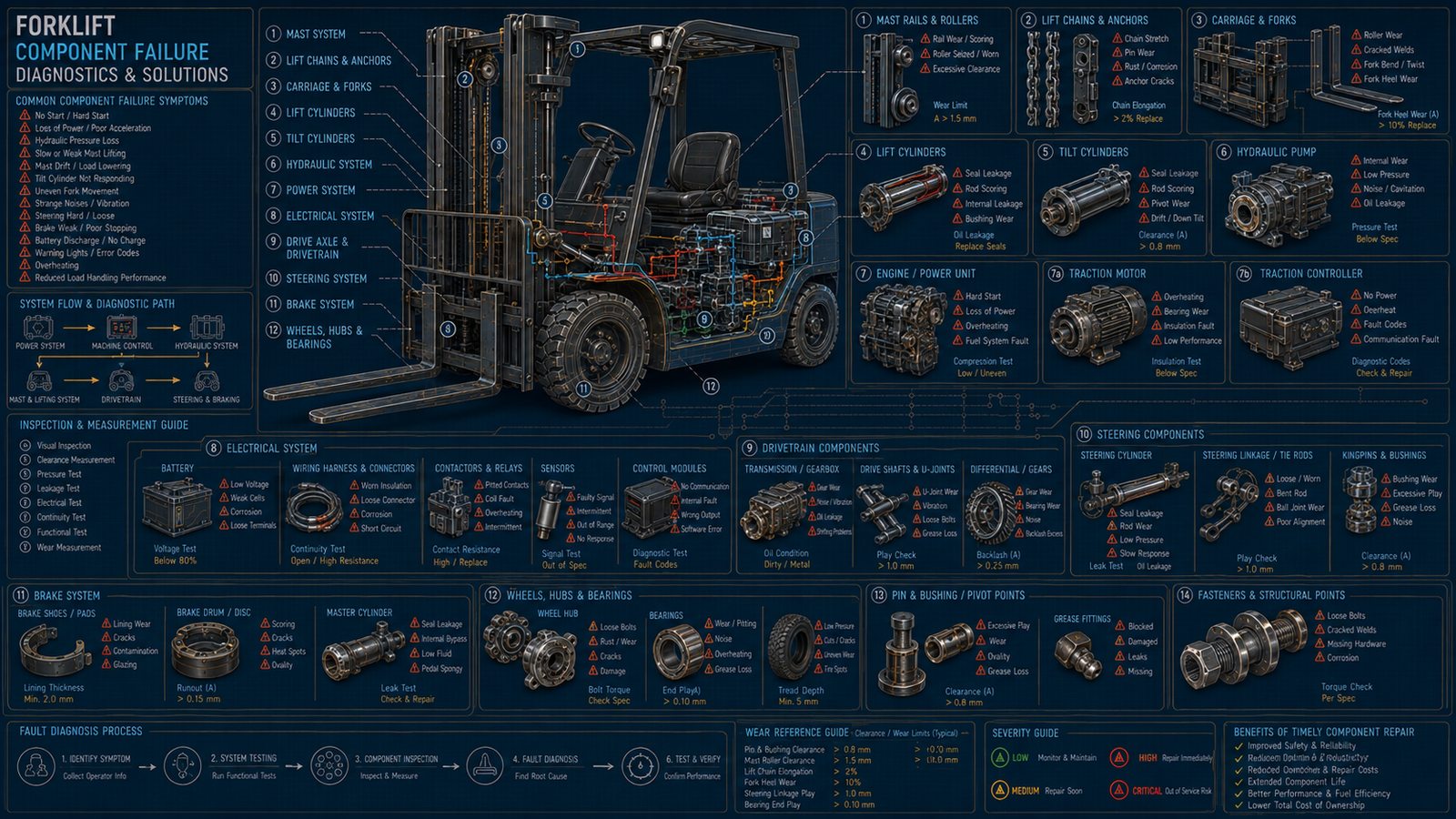 Forklift Component Related Failures