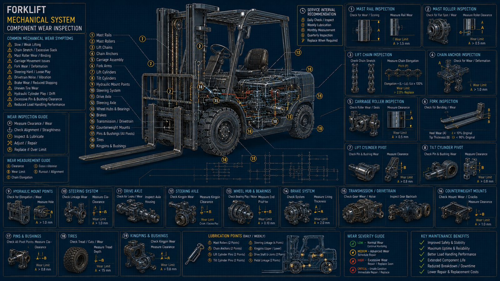 Forklift Mechanical Component Wear