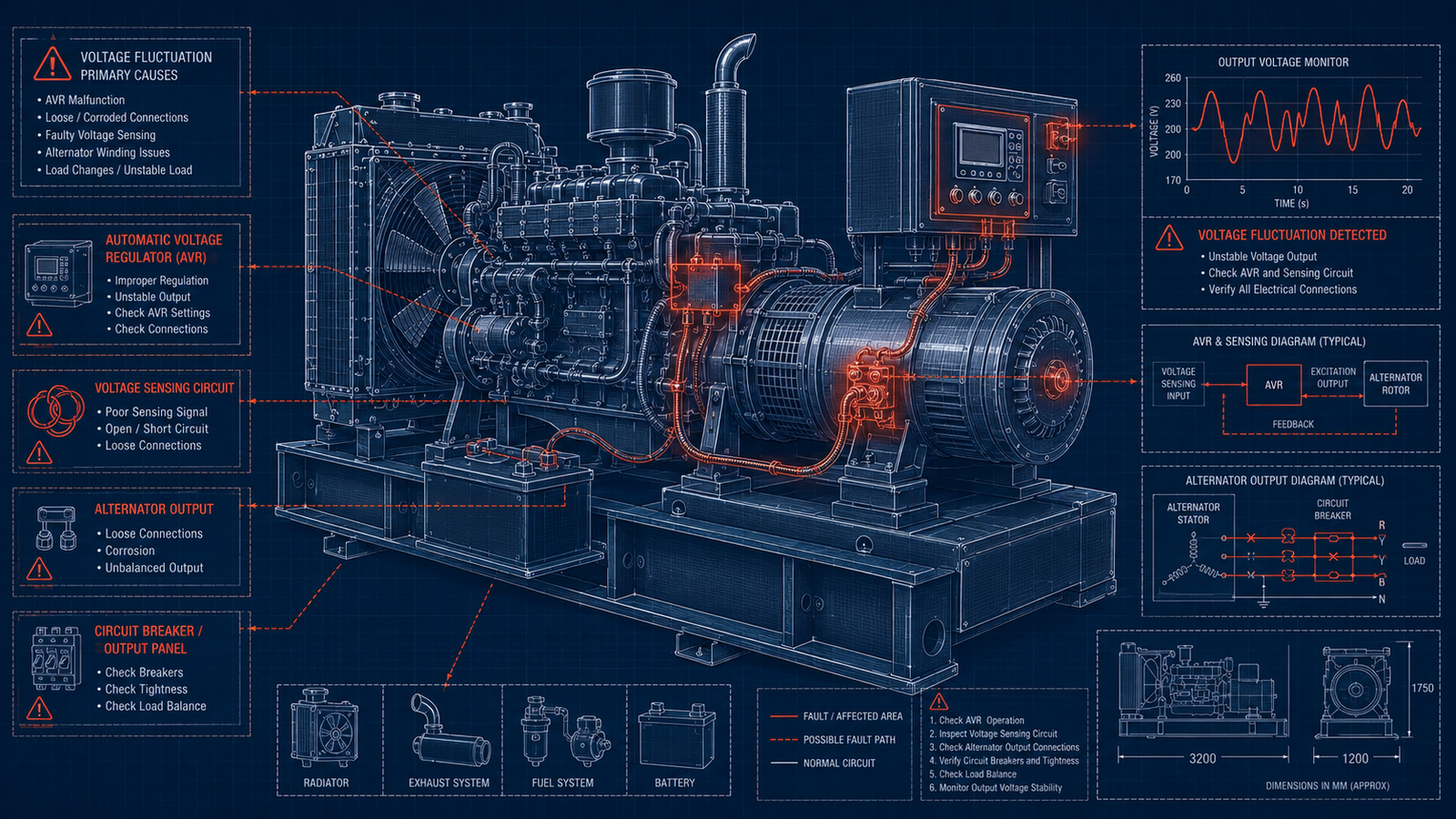 Generator Voltage Fluctuation Problem