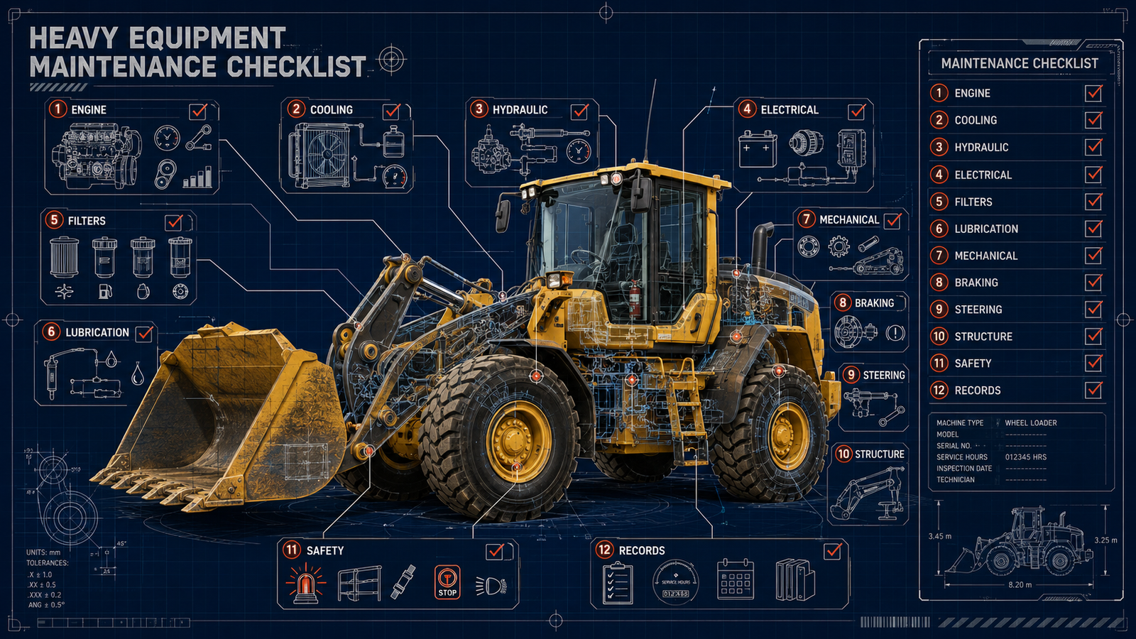 Heavy Equipment Maintenance Checklist