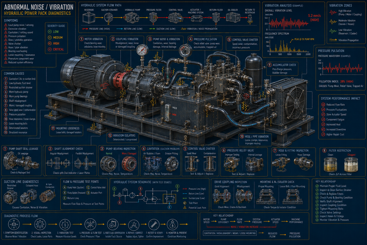 Hydraulic Power Pack - Abnormal Noise Or Vibration