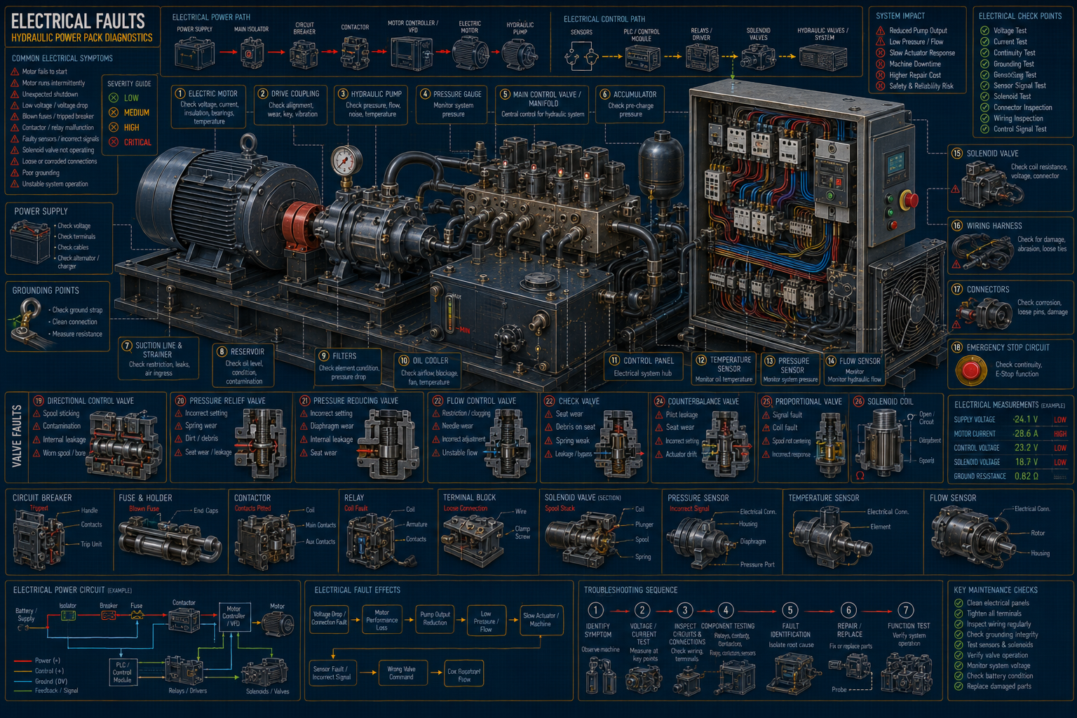 Hydraulic Power Pack - Electrical Faults