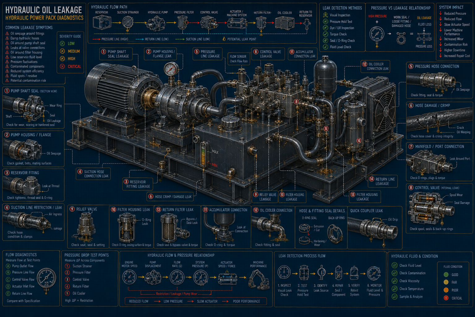Hydraulic Power Pack - Hydraulic Oil Leakage