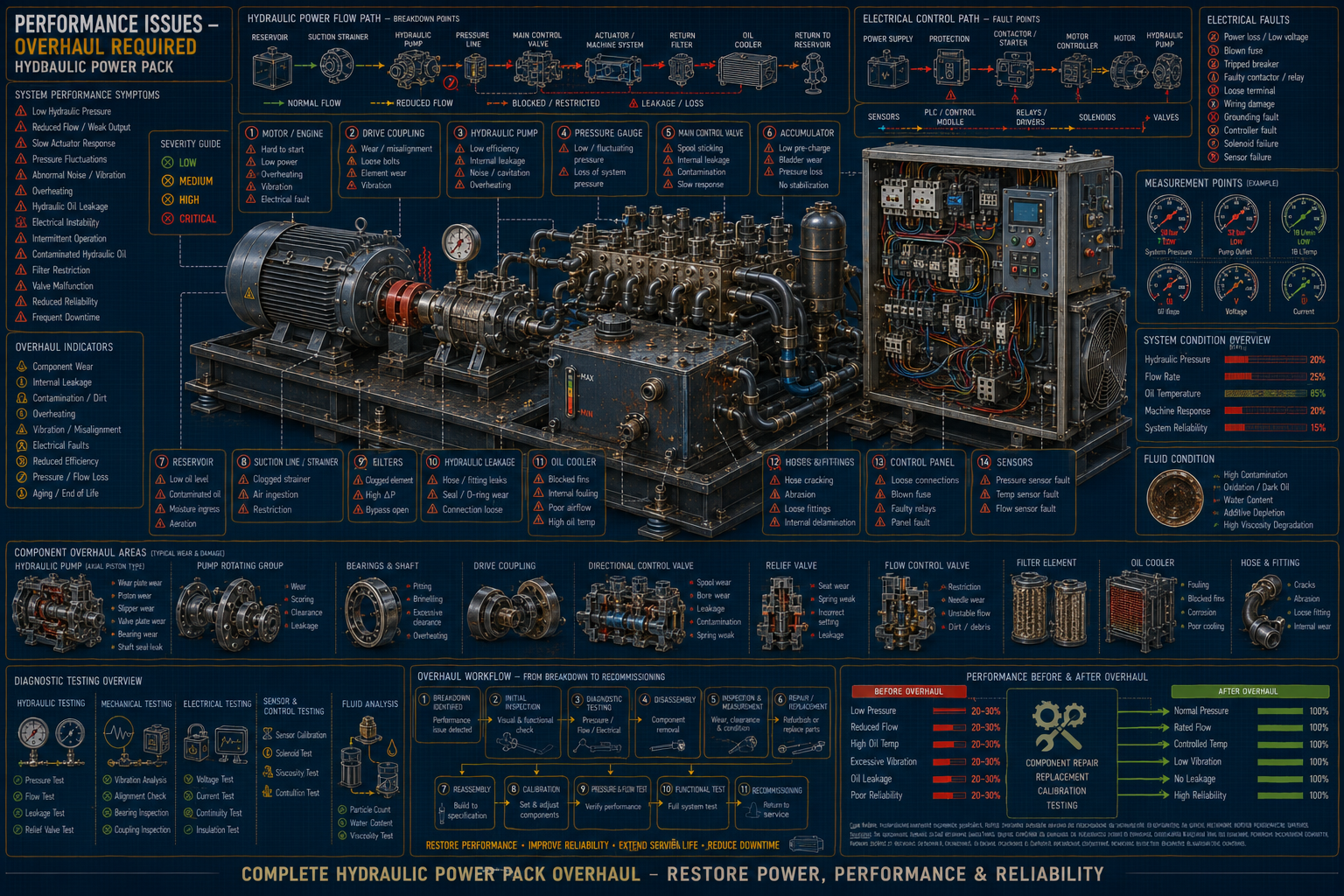 Hydraulic Power Pack - Performance Issues Requiring Overhaul