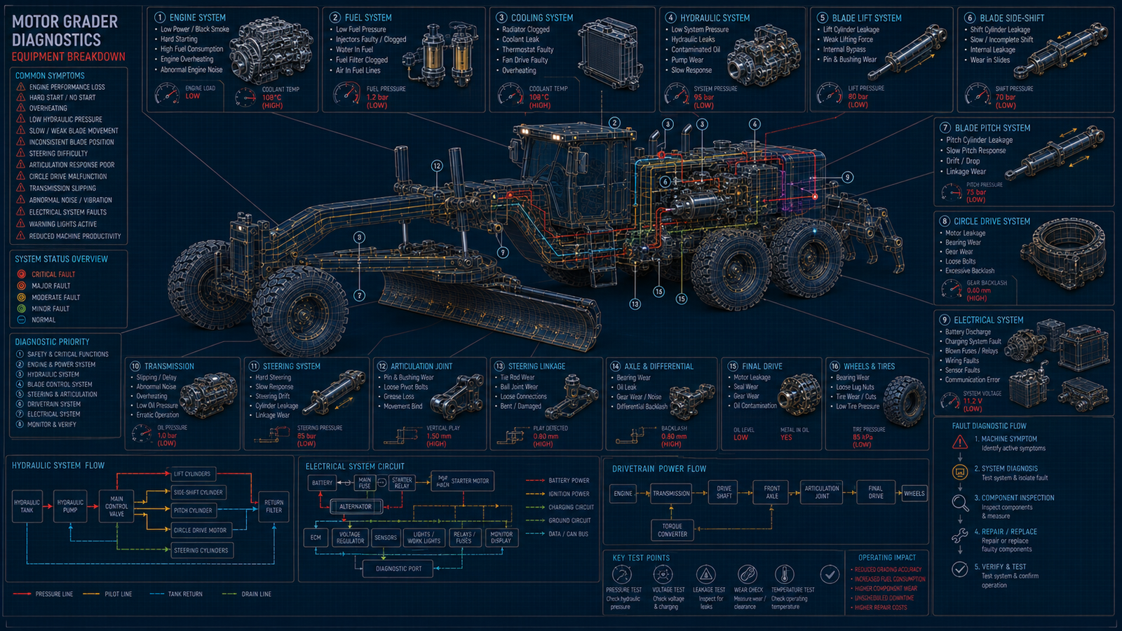 Motor Grader Equipment Breakdowns