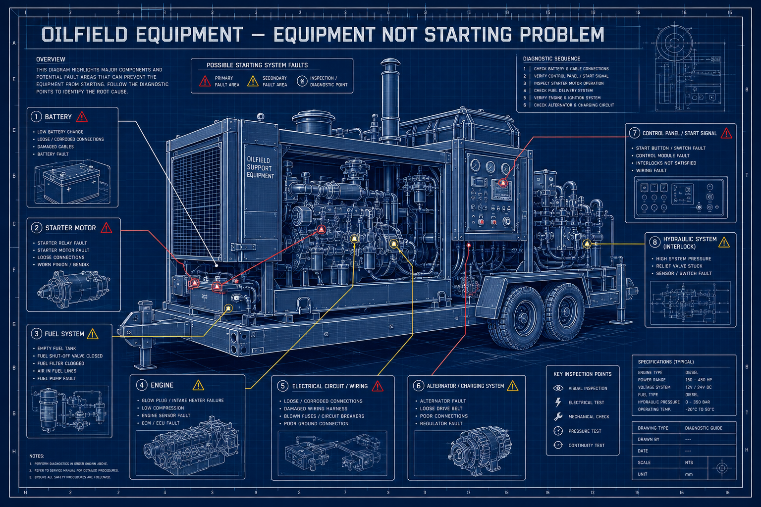 Oilfield Equipment - Equipment Not Starting