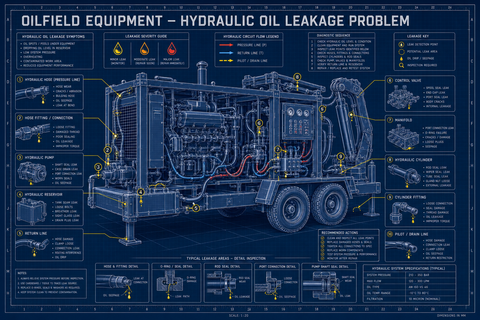 Oilfield Equipment - Hydraulic Oil Leakage Problem