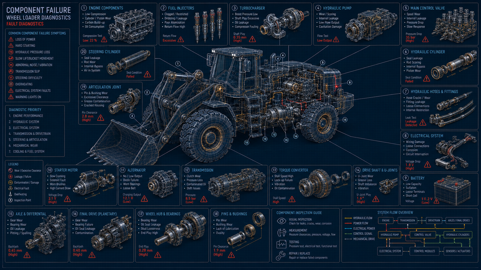 Wheel Loader Component Related Failures