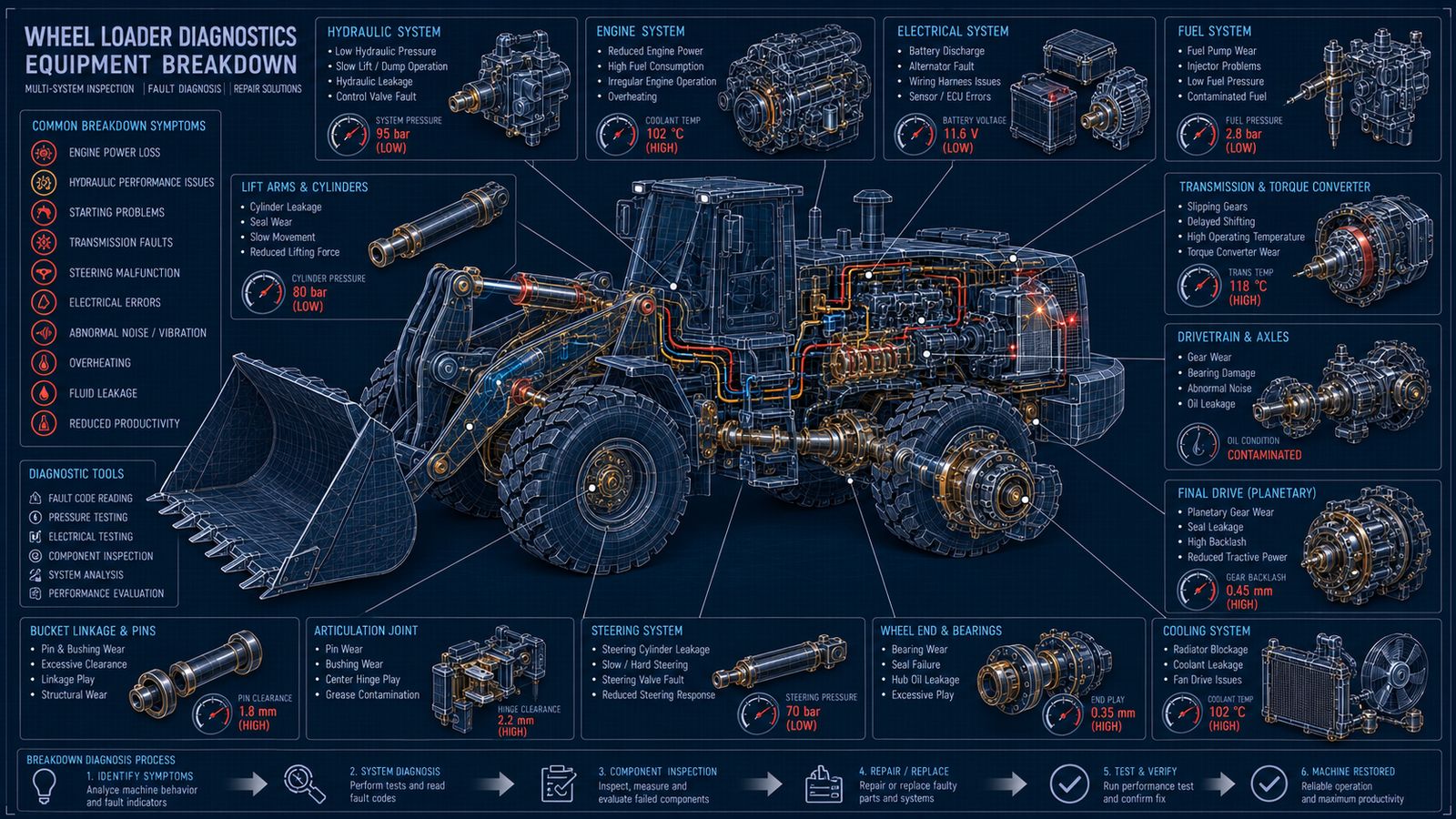 Wheel Loader Equipment Breakdwons