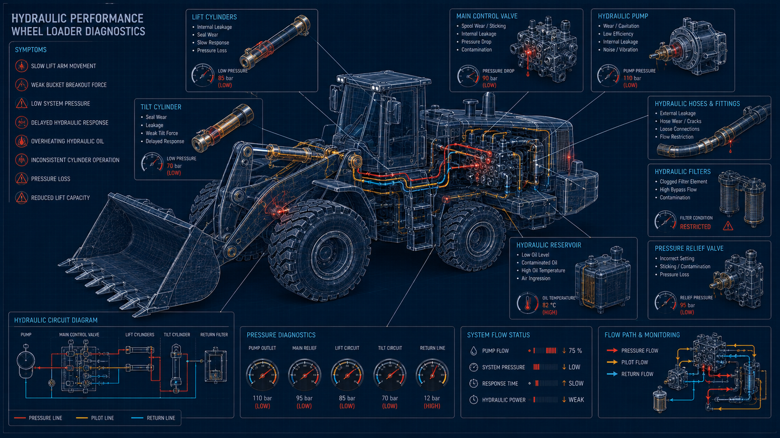 Wheel Loader Hydraulic Performance Problems