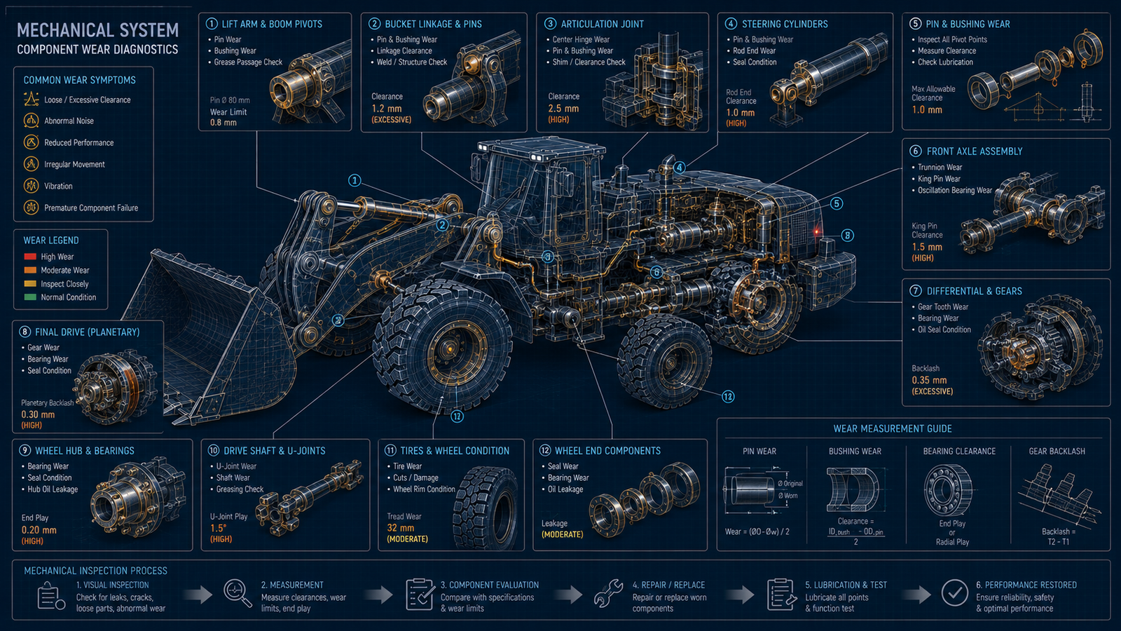 Wheel Loader Mechanical Componet Wear