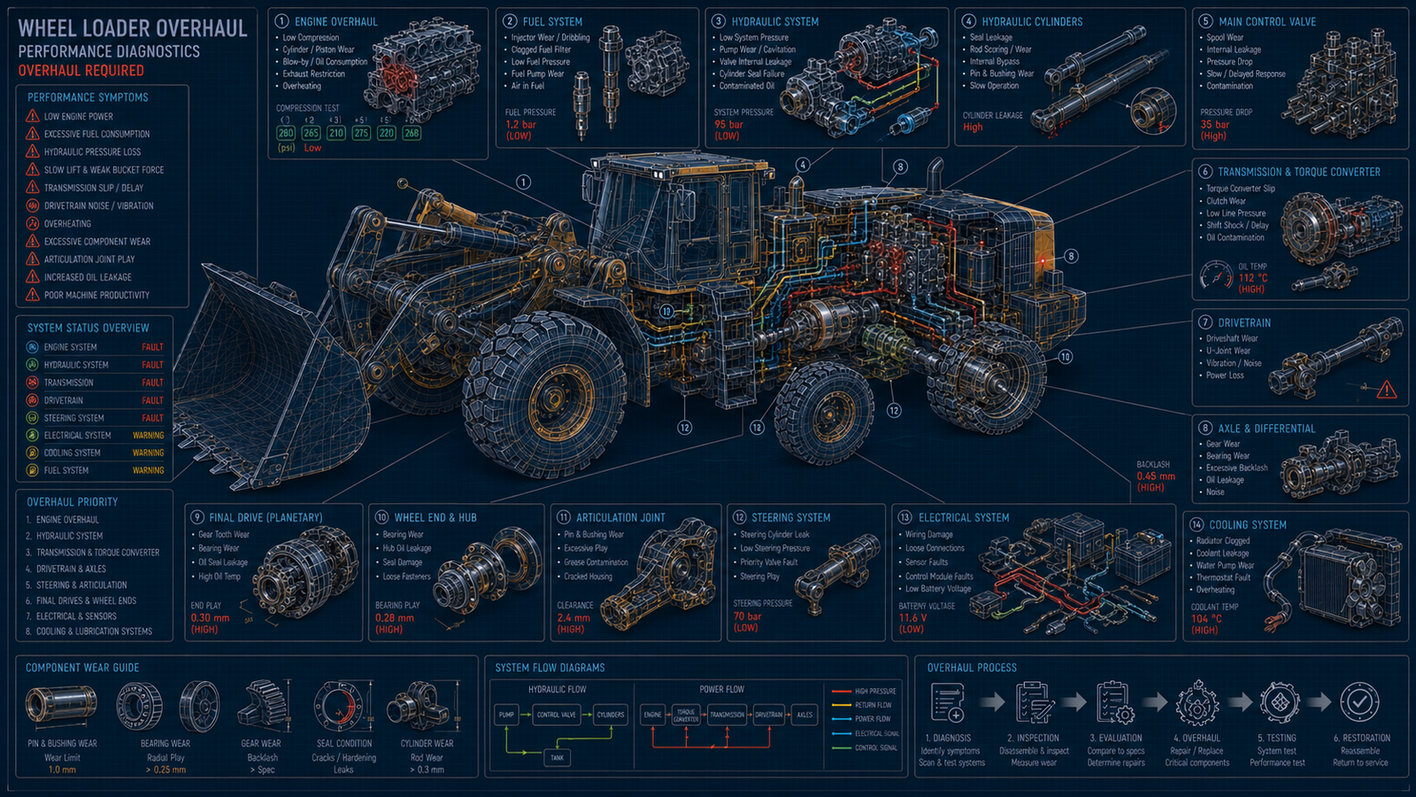 Wheel Loader Performance Issues Requiring Overhaul