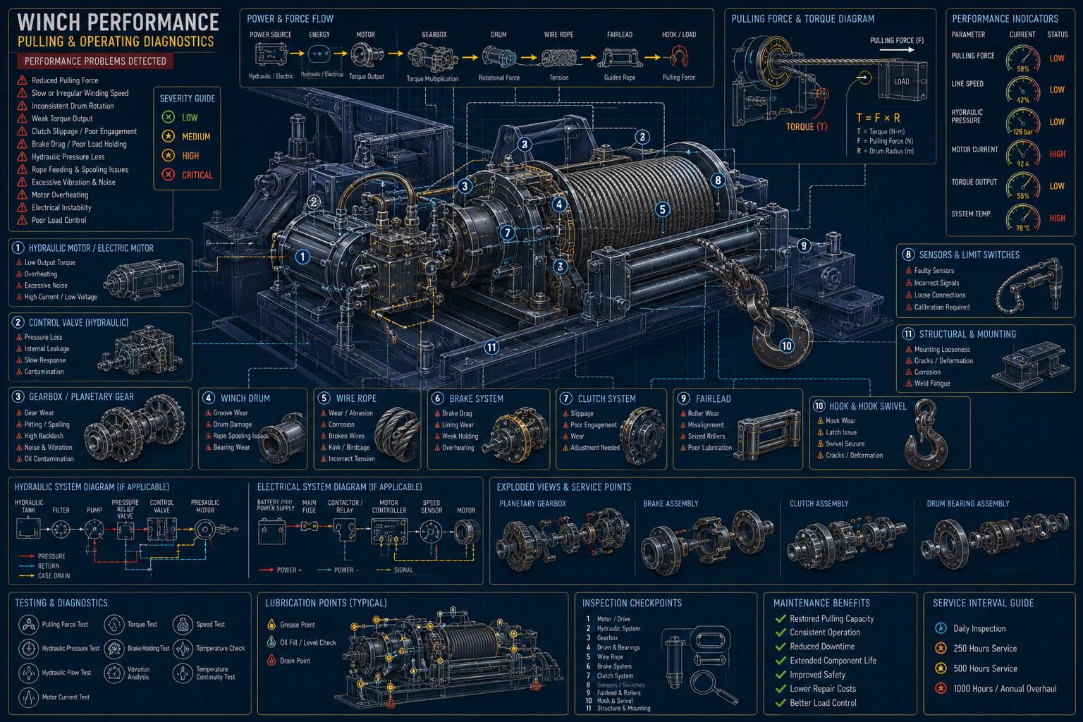 Winch Pulling or Operating Performance Problems