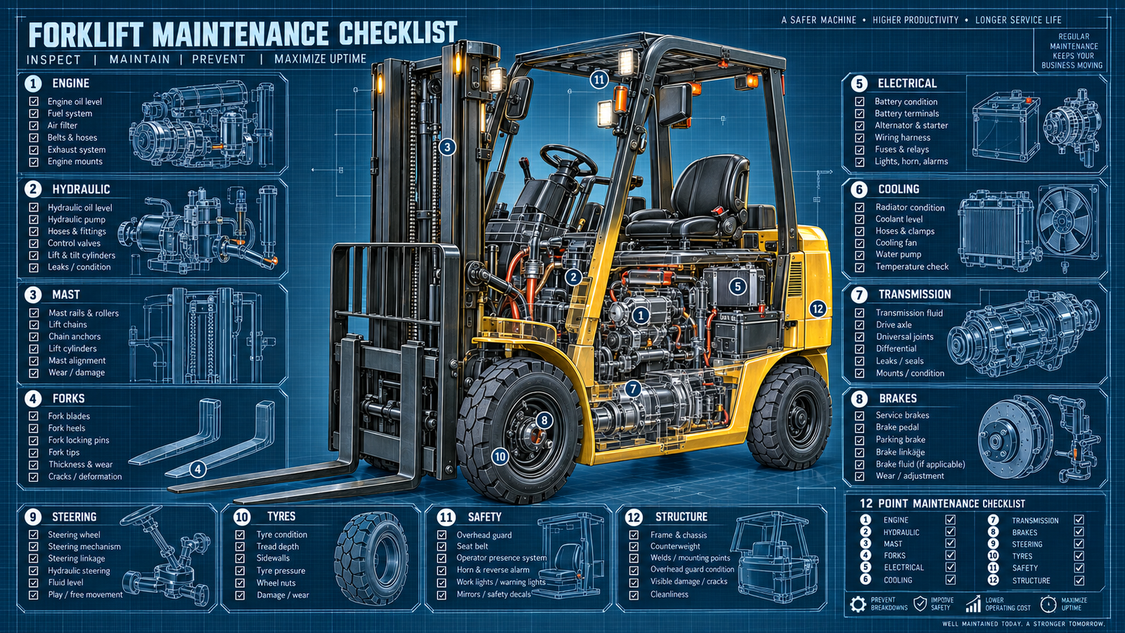 Forklift Maintenance Checklist