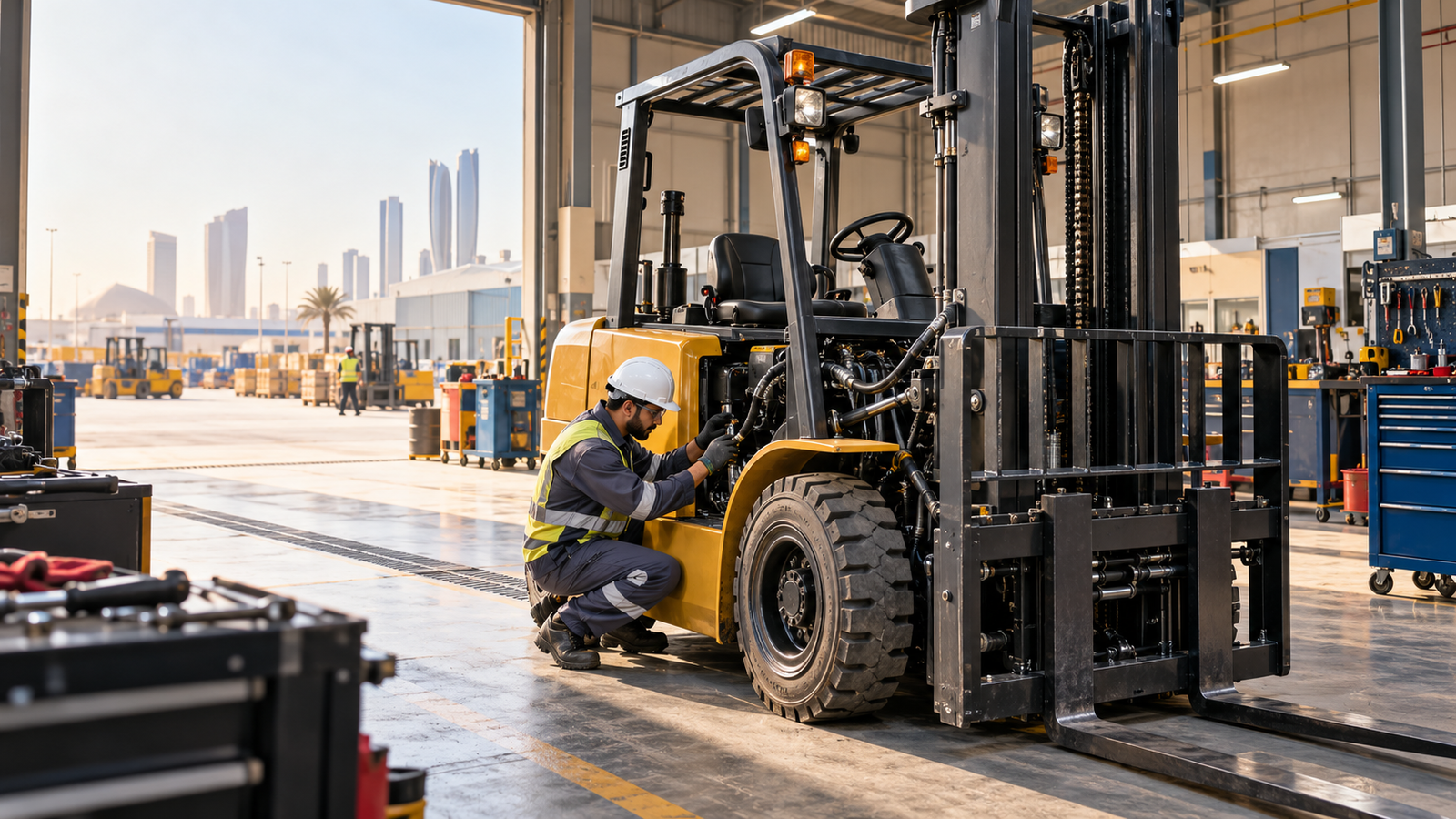 Forklift Maintenance in Abu Dhabi- Complete Maintenance & Troubleshooting Guide